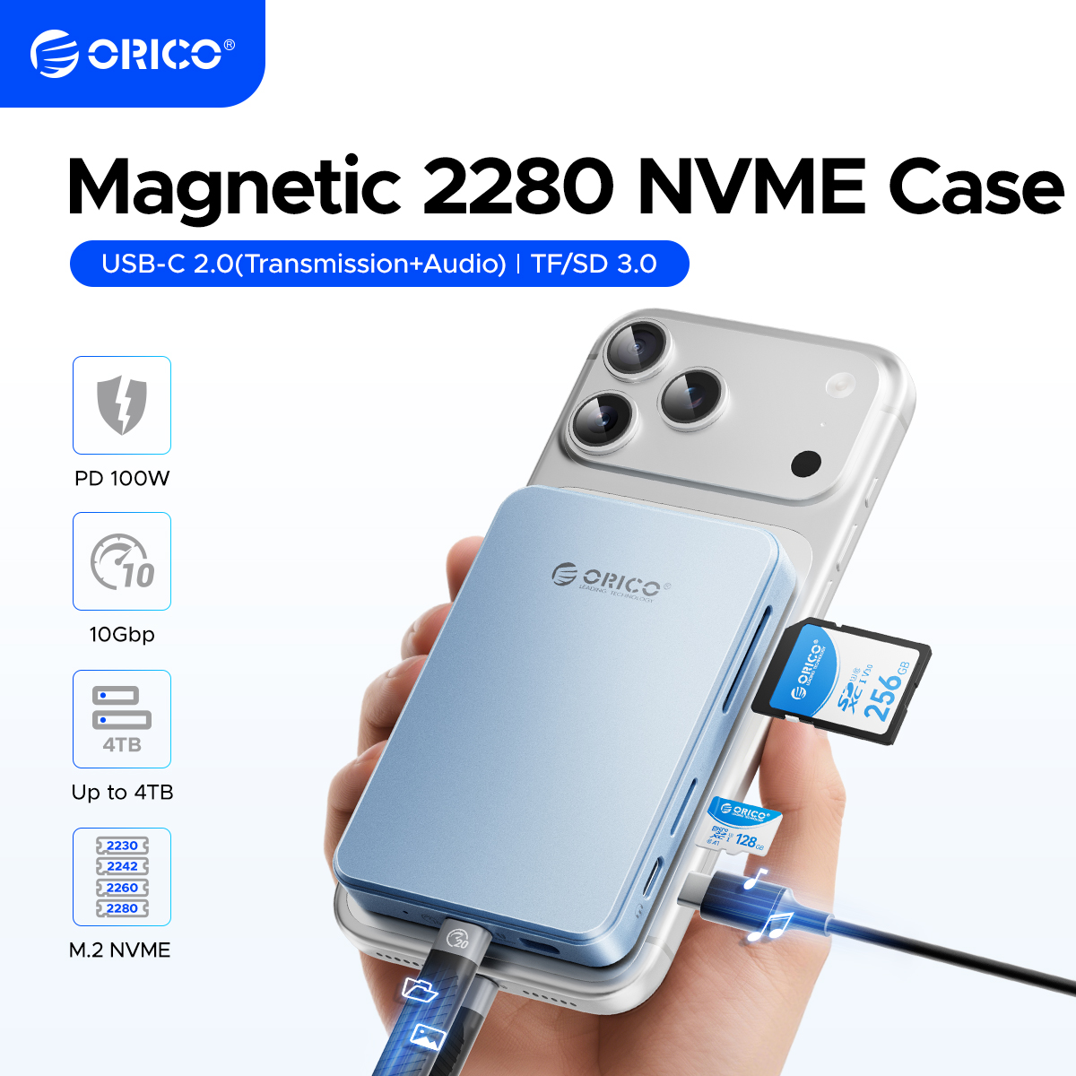 Nvme Ssd - Caixa ORICO para SSD M.2 NVMe