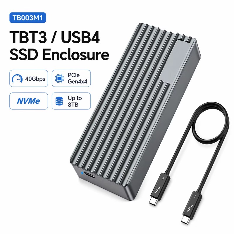 External Ssd - Gabinete TBT3/USB4 para SSD M.2 NVMe