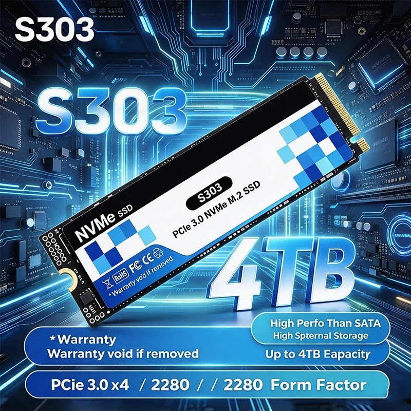 Ssd 500Gb - 2026 Novo SSD M.2 S303 Original,